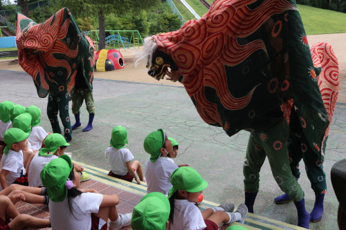 幼稚園にお祭りがきたよ！！
